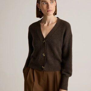 Quince Baby Alpaca-Wool Cropped Cardigan